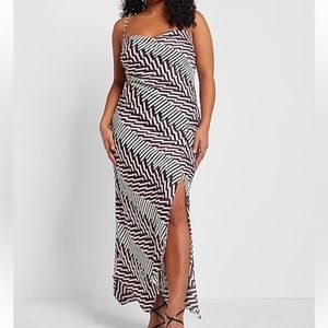 Abstract print maxi dress